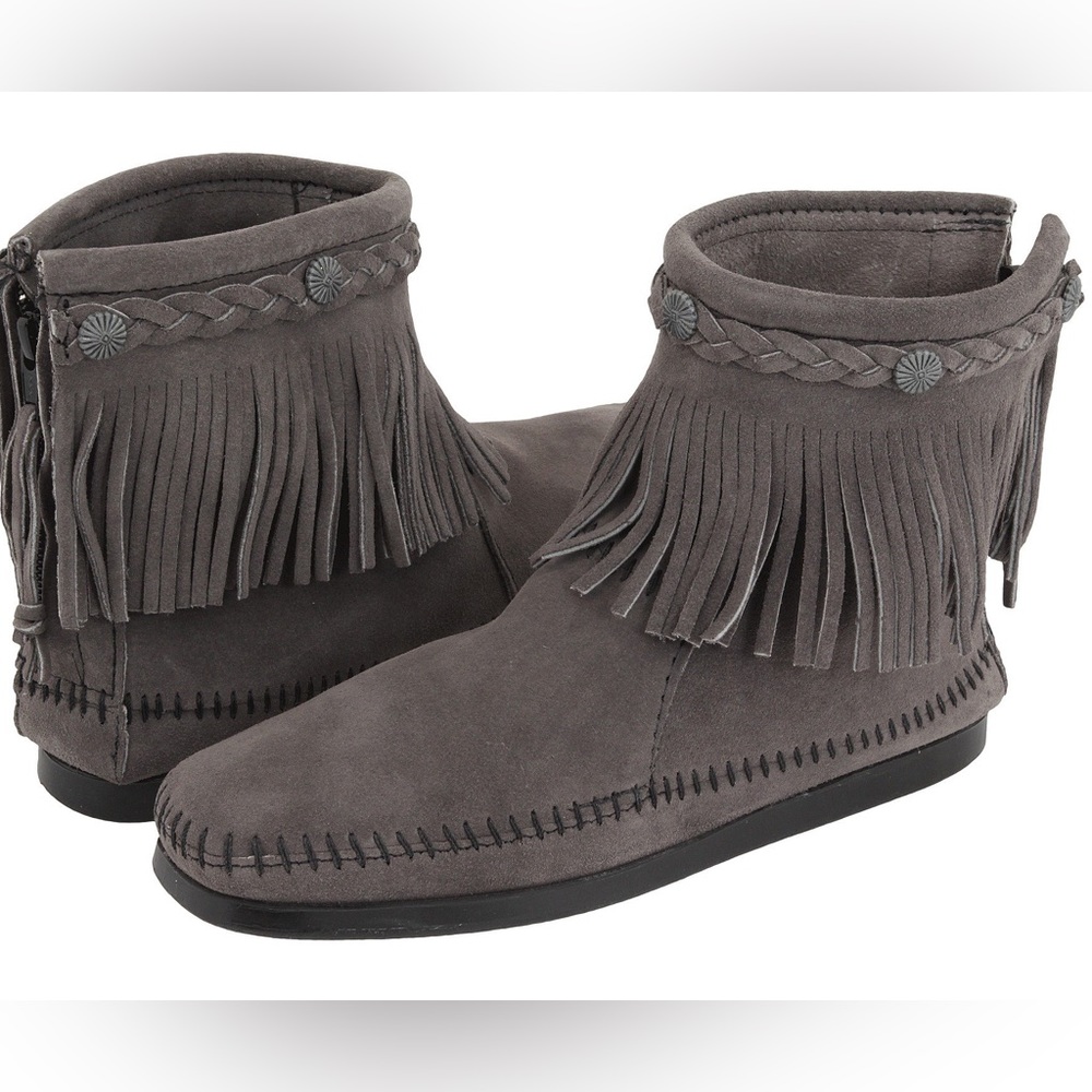Minnetonka Zip-Up Moccasin Bootie